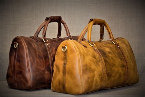 leather duffel travel bag